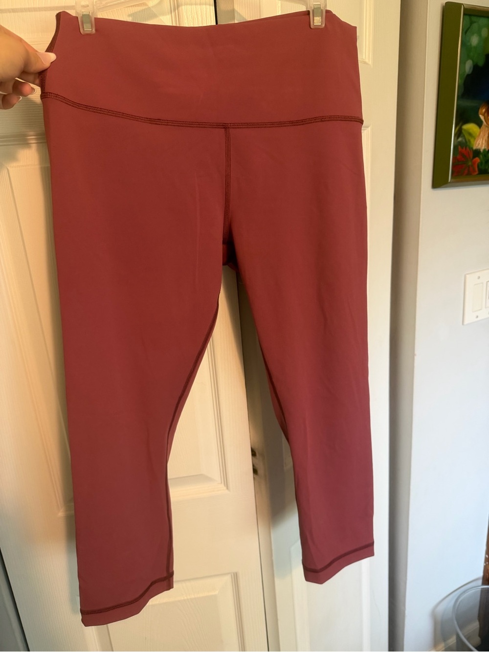 Lululemon High-Waist Crop Leggings in Dusty Rose